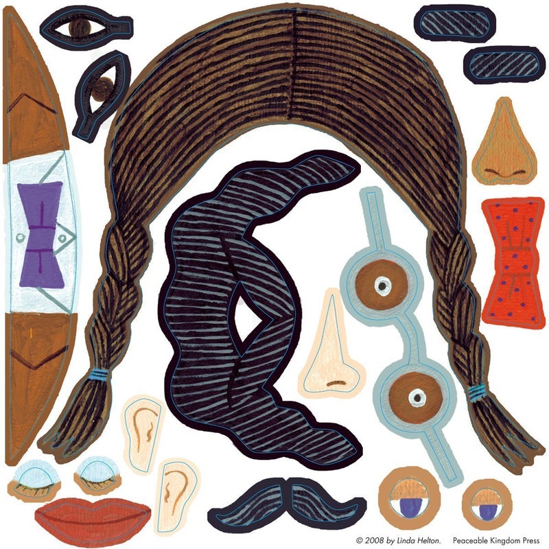 Peaceable Kingdom Sticker Fun Funny Faces Reusable Sticker Tote - Image 5