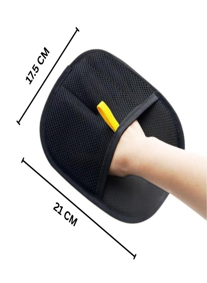 PET FUN Pet Hair Removal Gloves - Static-Enhanced Reusable Grooming Mitt for Dogs & Cats, Pet Hair Cleaning Glove for Furniture, Carpets, Car Seats & Gentle Massage (1) - Image 2