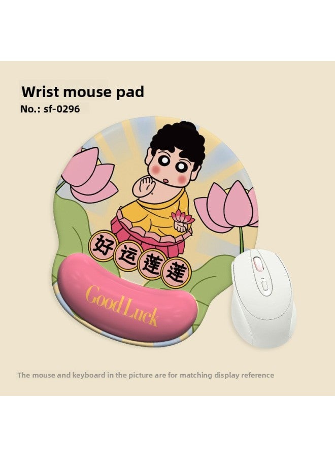 New Good Luck Lotus Memory Foam Wrist Mouse Pad Office Desktop Keyboard Hand Rest Notebook Wrist Pad 