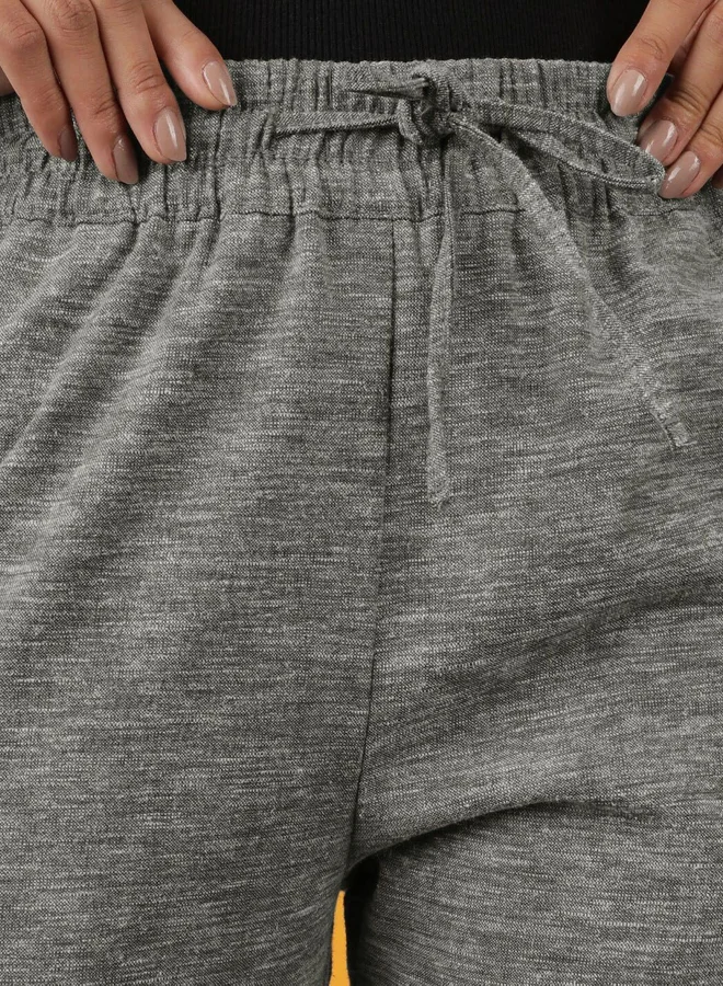 Freehand Freehand Women Charcoal Regular Fit Solid Pants