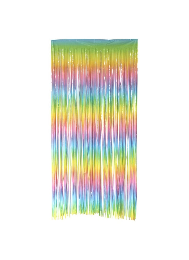 Foil Curtain Pastel Rainbow 200x100cm Party Backdrop