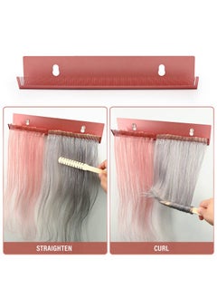 Ehdis Hair Extension Holder for Styling Hair Stands Stainless Steel Hair Extension Display Hair Hanger Tool for Washing, Coloring and Blow-Drying of Weft, Clip-In, Tape-In Extensions (Rose Gold)  - Image 4