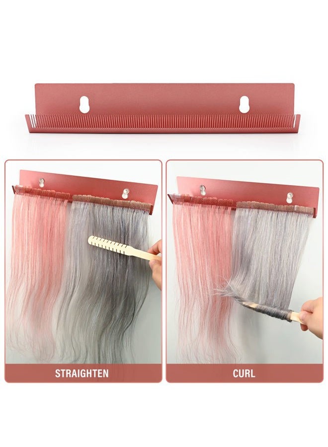 Ehdis حامل وصلات الشعر لتصفيف الشعر من الفولاذ المقاوم للصدأ، أداة عرض وصلات الشعر، أداة تعليق لغسل، تلوين وتجفيف وصلات الشعر (ذهب وردي) - Image 4