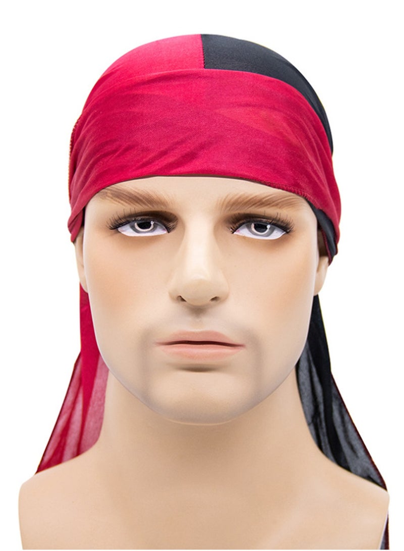 Silk Durag Head Wrap Durag Long Tail Stretchable Beanies for Men Women,Set of 4  - Image 3