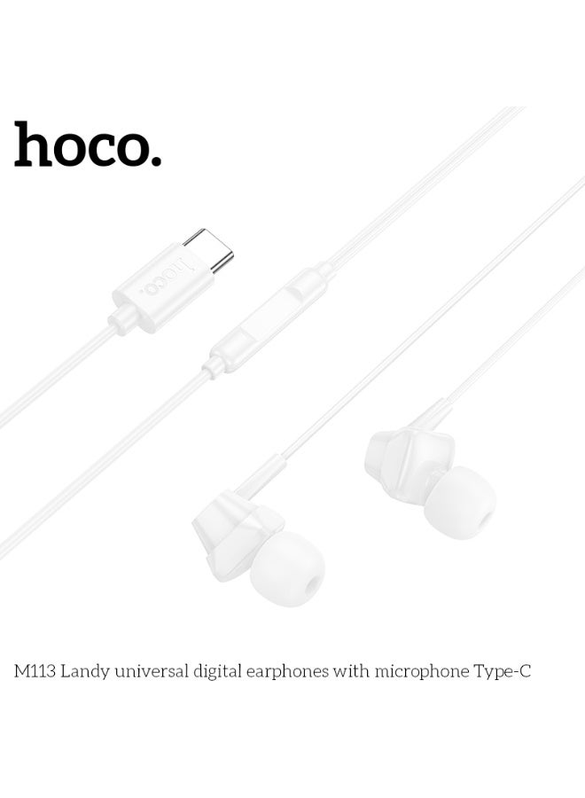 hoco. M113 Landy universal digital earphones with microphone Type-C - Image 2