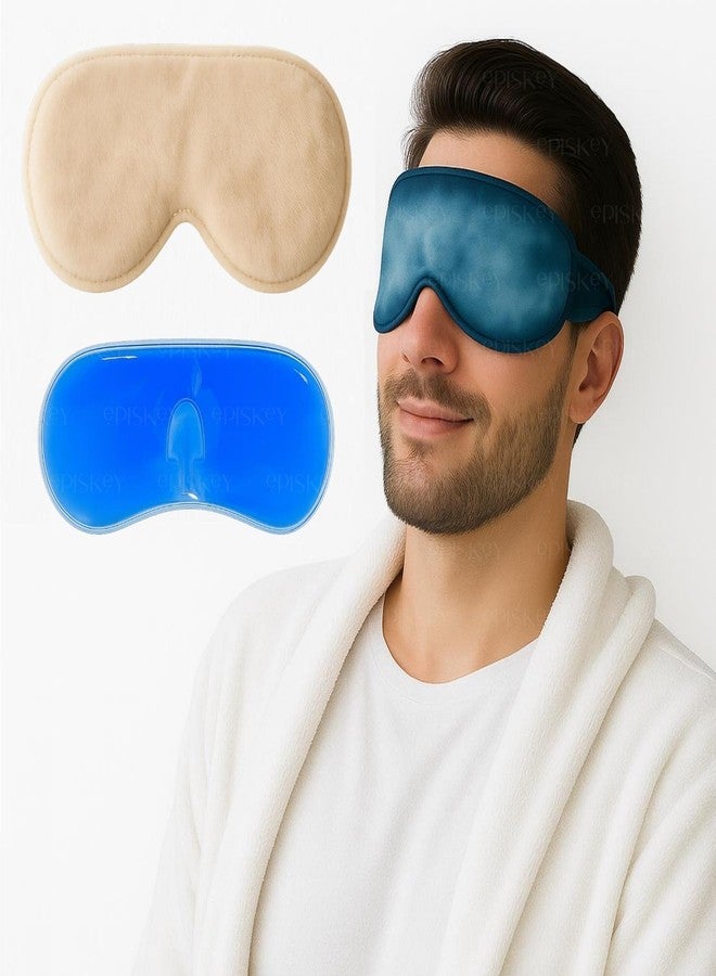 EPISKEY Cooling Gel Relaxing Eye Sleep Mask for Dark Circles, Dry Eyes, Cooling Eyes, Pain Relief, Redness, Eye Patches, Sleeping Cool Pad Suitable for All Family Members Sleeping Mask (CREAM GEL) - Image 1