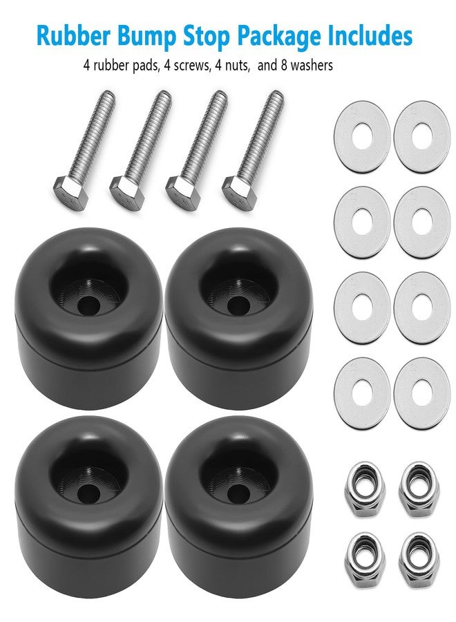 PWEOW Trailer Ramp Door Rubber Bumpers, 2.5" Round Rubber Bump Stops, fit for Trailer Door Bumper, Air Compressors, Pumps,Generators, Pressure Washers, with Screw Kits, 4-Pack - Image 3