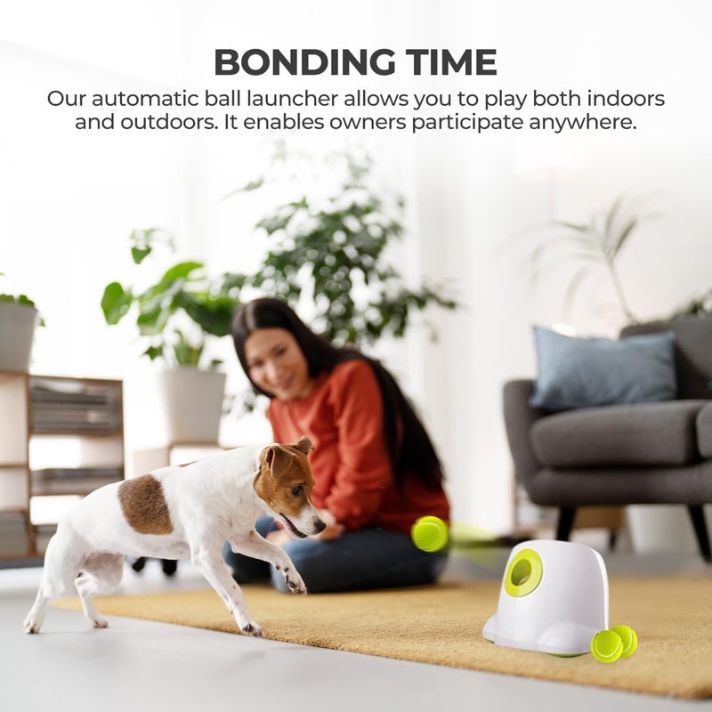 ALL FOR PAWS Automatic Ball Launcher for Dogs Interactive Puppy Pet Ball Indoor Thrower Fetch Machine, 3 Balls Included (2 inch) for Small to Medium Dogs - Image 3