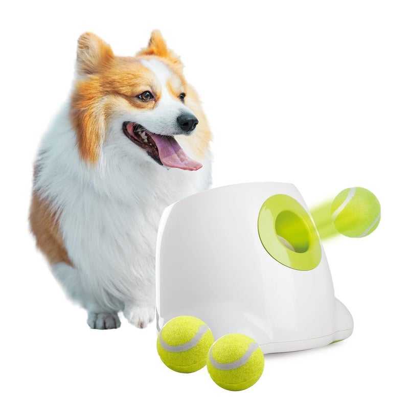 ALL FOR PAWS Automatic Ball Launcher for Dogs Interactive Puppy Pet Ball Indoor Thrower Fetch Machine, 3 Balls Included (2 inch) for Small to Medium Dogs - Image 1