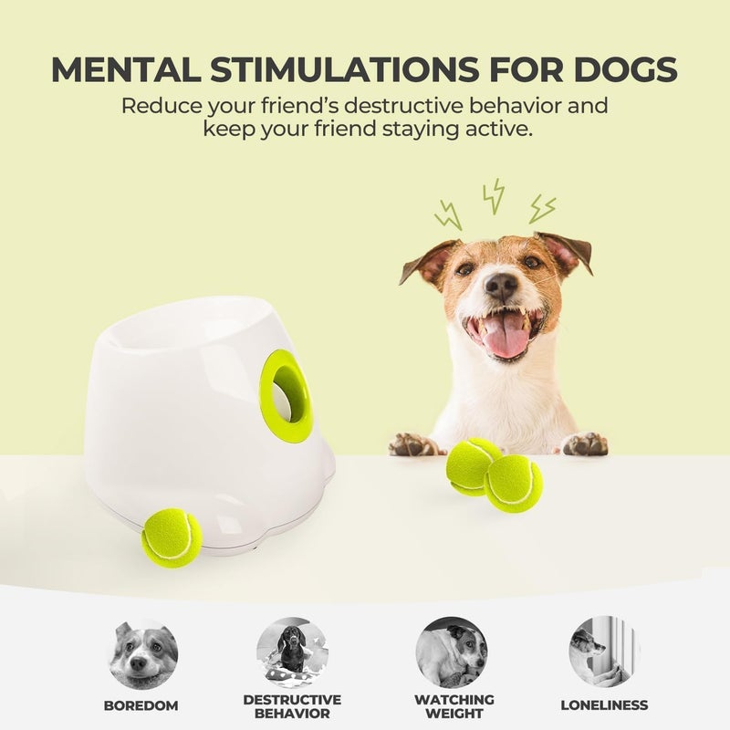 ALL FOR PAWS Automatic Ball Launcher for Dogs Interactive Puppy Pet Ball Indoor Thrower Fetch Machine, 3 Balls Included (2 inch) for Small to Medium Dogs - Image 5