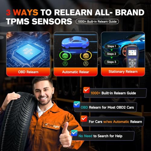 Autel MaxiTPMS TS501 PRO, 2025 TPMS Programming Tool Same as TS508, Up of TS501 TS408S, Relearn Activate 99% TPMS Sensors, Program Autel MX-Sensor 315/433MHz, TPMS Reset & Diagnostics, Lifetime Update - Image 5