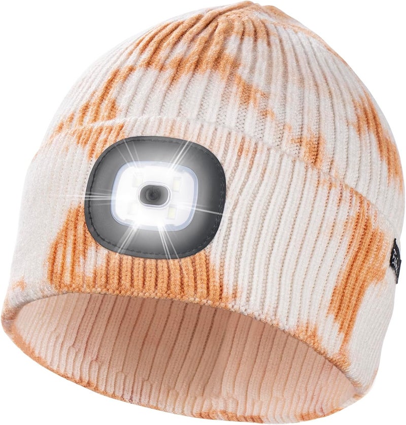 Etsfmoa Store Unisex Beanie with The Light Gifts for Men Dad Father USB Rechargeable Caps - Image 1