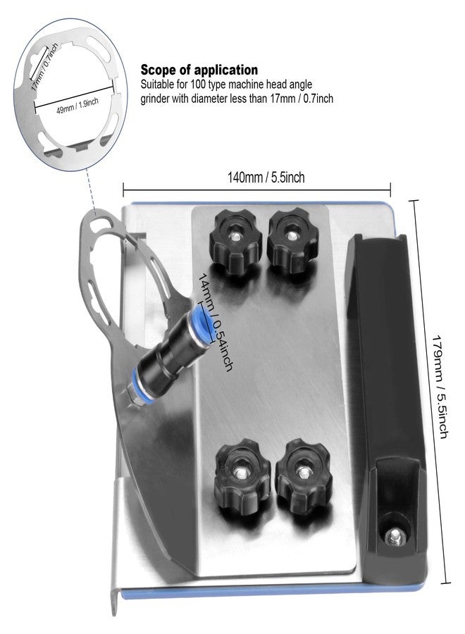 XDENGP Angle Grinder Stand for Tile 45° Chamfer Cutting, 45 Degree Tile Chamfering Tool, Tile Cutter Tool 45 Degree Ceramic Tile Chamfer, Angle Grinder Holder Tile Tools for 100-Type Angle Grinders - Image 3