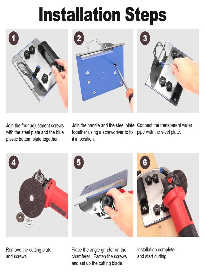 XDENGP Angle Grinder Stand for Tile 45° Chamfer Cutting, 45 Degree Tile Chamfering Tool, Tile Cutter Tool 45 Degree Ceramic Tile Chamfer, Angle Grinder Holder Tile Tools for 100-Type Angle Grinders - Image 4