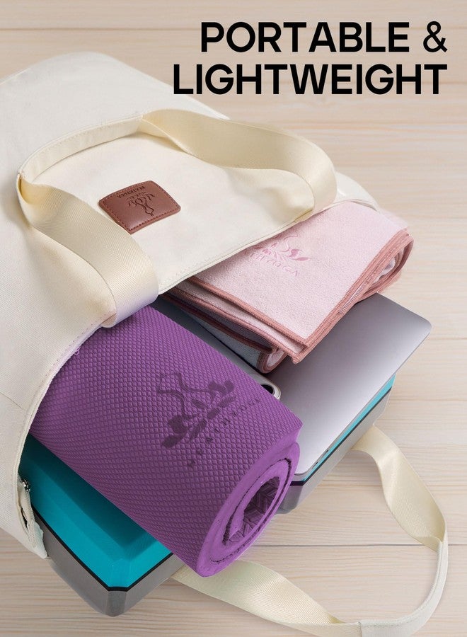 Heathyoga Yoga Knee Pads Cushion Non-Slip Yoga Mat Thick Yoga Accessories for Women Workout Pilates Kneeling Pads for Working out Exercise 26"x10"x0.5" Purple - Image 5