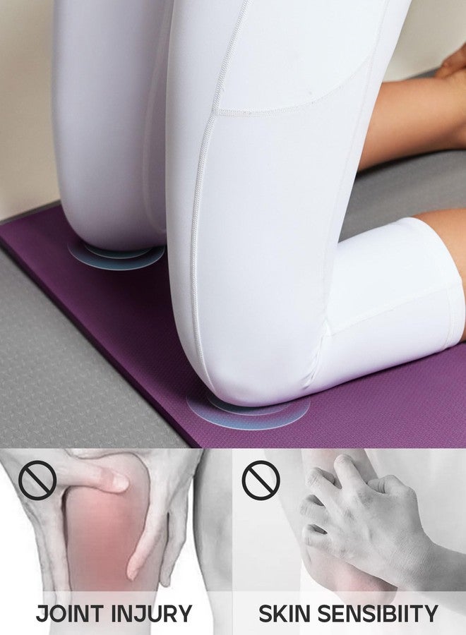 Heathyoga Yoga Knee Pads Cushion Non-Slip Yoga Mat Thick Yoga Accessories for Women Workout Pilates Kneeling Pads for Working out Exercise 26"x10"x0.5" Purple - Image 2
