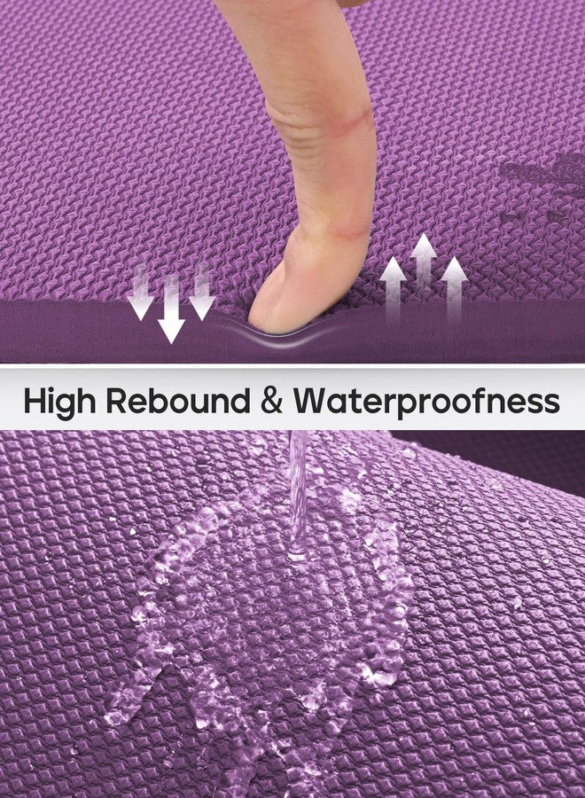 Heathyoga Yoga Knee Pads Cushion Non-Slip Yoga Mat Thick Yoga Accessories for Women Workout Pilates Kneeling Pads for Working out Exercise 26"x10"x0.5" Purple - Image 4