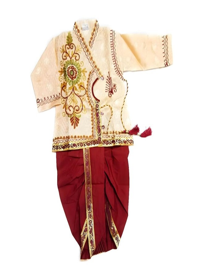 jivo Baby Boy's Silk Cotton Blend Regular Fit Dhoti Kurta Pyjama Dress (Multicolour, 6-12 Months) - Image 1