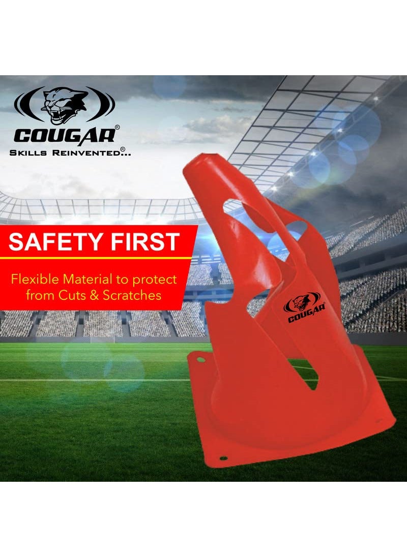 Cougar COUGAR Cone Marker Cone Marker Set Collapsible Cone Markers with Holes Agility Cones 9 Inch Agility Cone Marker Set Pack of 8  - Image 5