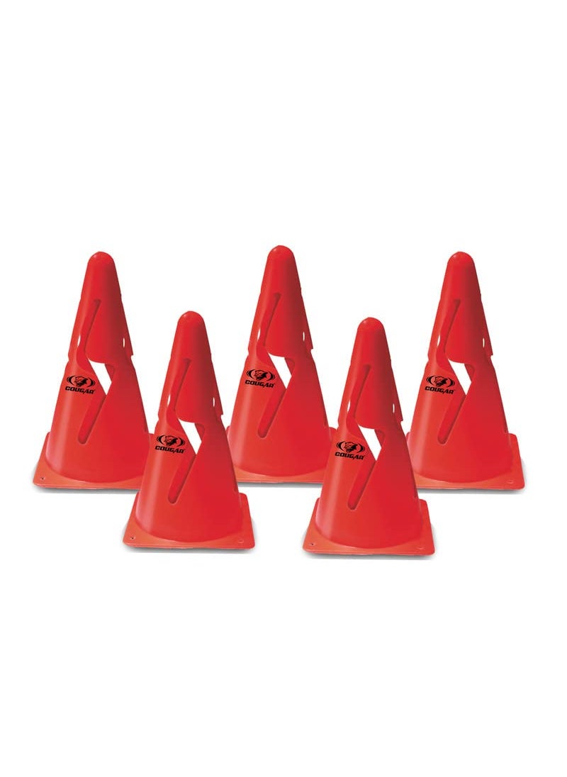 Cougar COUGAR Cone Marker Cone Marker Set Collapsible Cone Markers with Holes Agility Cones 9 Inch Agility Cone Marker Set Pack of 8  - Image 1
