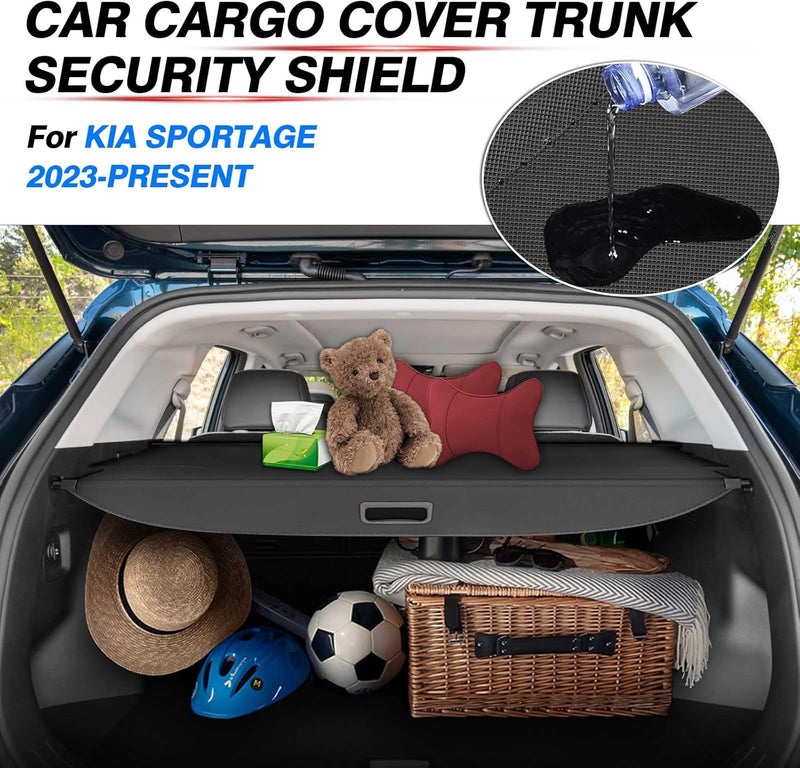 Powerty Retractable Cargo Cover for 2023-2026 Kia Sportage - Canvas Texture Security Shade - Image 2