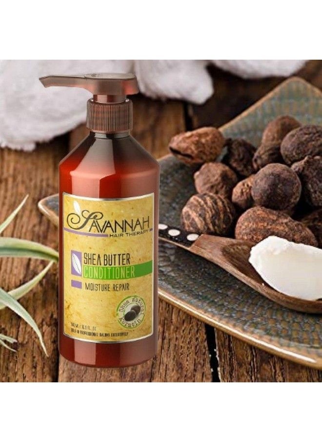 Savannah Hair Therapy - Conditioner Moisture Repair Treatment Shea Butter Cotton And Silk Protein And Vitamin B6 For Dry And Damaged Hair. Sodium Chloride And Sulfate Free. 16.9 Oz - Image 1