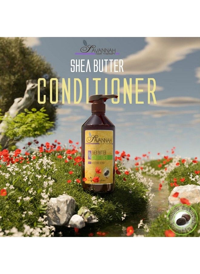 Savannah Hair Therapy - Conditioner Moisture Repair Treatment Shea Butter Cotton And Silk Protein And Vitamin B6 For Dry And Damaged Hair. Sodium Chloride And Sulfate Free. 16.9 Oz - Image 1