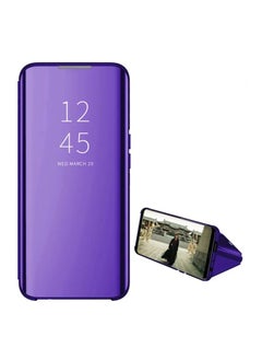 ultra-thin protective polycarbonate case with a mirror design, with a smart display feature and supports wireless charging for the Xiaomi Poco X4 Pro 5G mobile phone from , purple