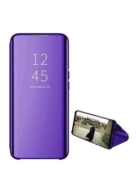 ultra-thin protective polycarbonate case with a mirror design, with a smart display feature and supports wireless charging for the Xiaomi Poco X4 Pro 5G mobile phone from , purple