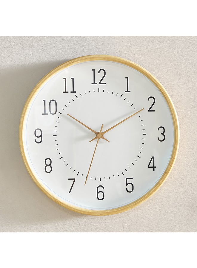 Home Box Espiri Bamboo Frame Wall Clock 31.7 x 31.7 x 5 cm  - Image 2