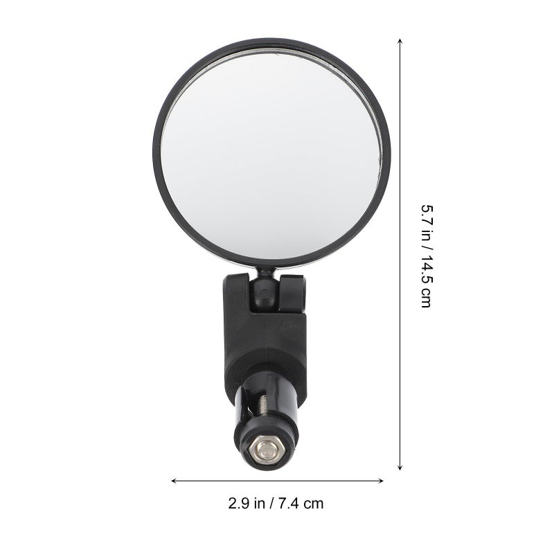 360 Degree Adjustable Acrylic Lens Rearview Mirror 4 Pcs Set For Safe Cycling Handlebar - Image 3