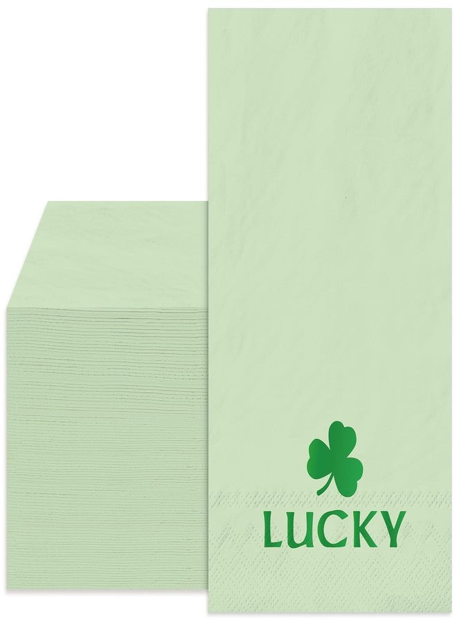 وولاين مجموعة مناديل ورقية للاستخدام مرة واحدة من والين، 50 قطعة، بتصميم زهرة البرسيم الأخضر النعناعي، مثالية لحفلات عيد القديس باتريك، وتزيين الطاولات. - Image 1