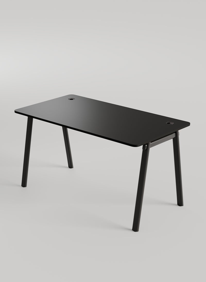 WORKSPACE Gaming Home Office Desk: Executive Design, 120x70cm, Black & White, Ergonomic Computer Workstation for Gamers and Professionals (Black) - Image 2