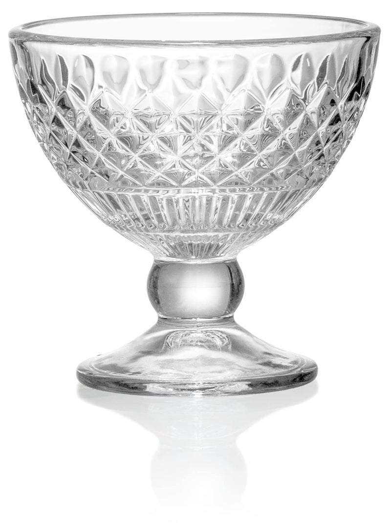 Red Co. Classic Footed Dessert Cups, Premium Crystal Clear Glass Ice Cream Bowls - Perfect for Parfait Fruit Salad or Pudding, Set of 6, 9 OZ - Image 1