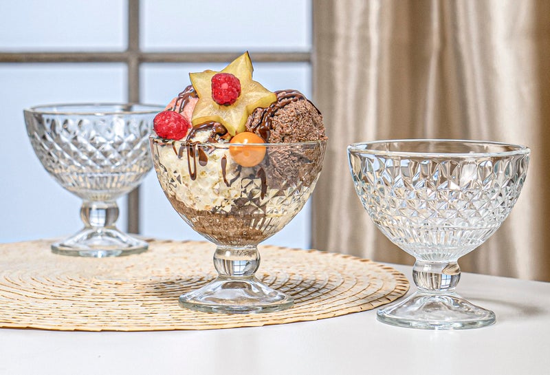 Red Co. Classic Footed Dessert Cups, Premium Crystal Clear Glass Ice Cream Bowls - Perfect for Parfait Fruit Salad or Pudding, Set of 6, 9 OZ - Image 4