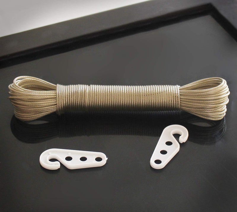 MobFest Strong PVC Coated Clothesline Steel AntiRust Metal Wire Rope for Cloth Drying 20 Metres Rope Multicolor Pack of 1 - Image 4