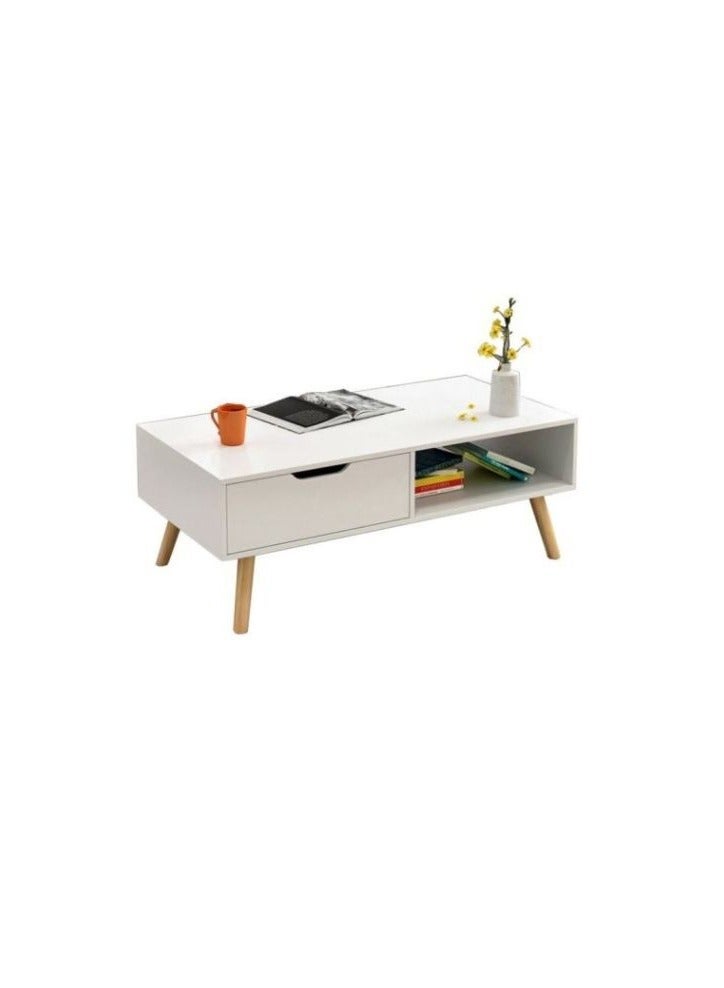 Woplek White Wooden Coffee Table - Image 2