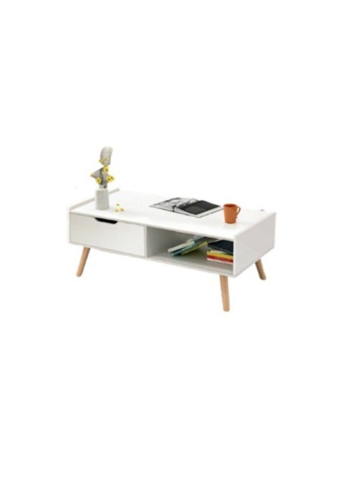 Woplek White Wooden Coffee Table - Image 3