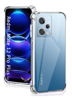 بورتوني حافظة Redmi Note 12 Pro Plus 5G غطاء شفاف سيستال مع حماية الكاميرا وممتص للصدمات حافظة واقية ناعمة من مادة TPU لهاتف Xiaomi Redmi Note 12 Pro Plus 5G  - Image 1