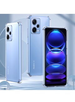 بورتوني حافظة Redmi Note 12 Pro Plus 5G غطاء شفاف سيستال مع حماية الكاميرا وممتص للصدمات حافظة واقية ناعمة من مادة TPU لهاتف Xiaomi Redmi Note 12 Pro Plus 5G  - Image 3