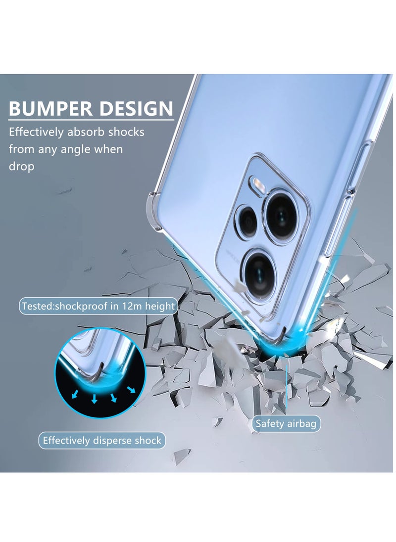 BORTONY - Redmi Note 12 Pro Plus Case 5G Cystal Clear Cover with Camera Protection Shock Absorption Bumper Soft TPU Protective Case For Xiaomi Redmi Note 12 Pro Plus 5G - Image 1