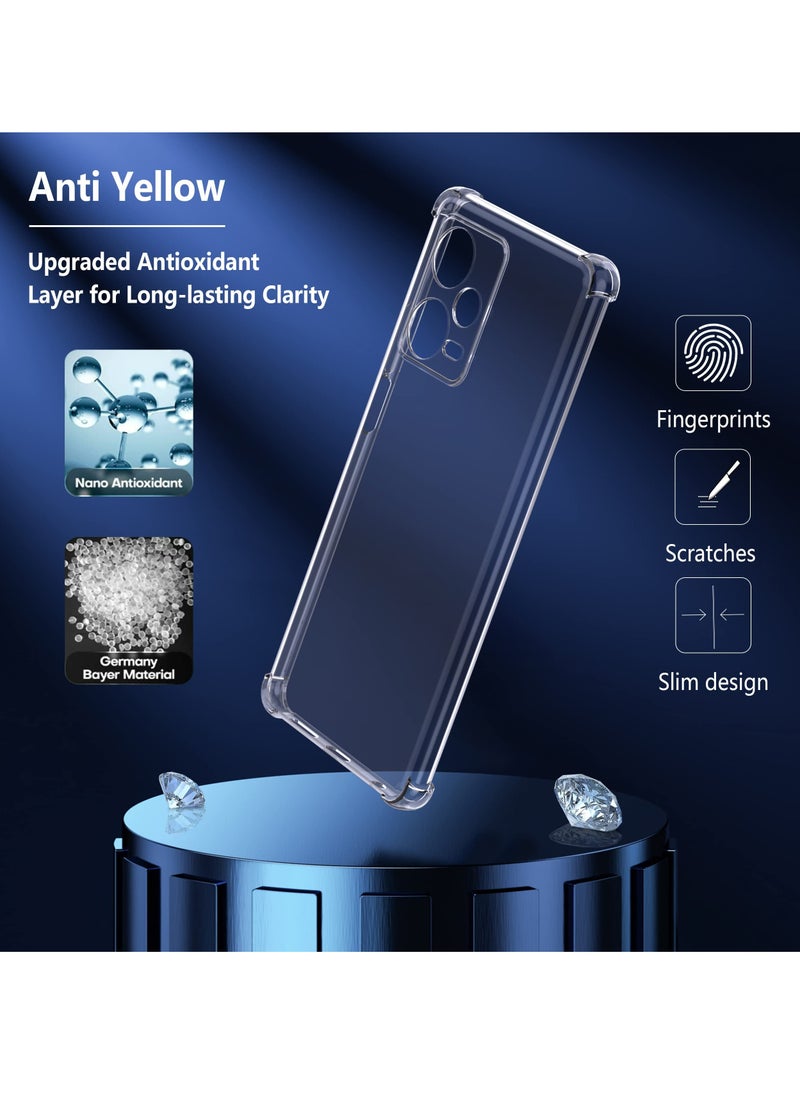 BORTONY - Redmi Note 12 Pro Plus Case 5G Cystal Clear Cover with Camera Protection Shock Absorption Bumper Soft TPU Protective Case For Xiaomi Redmi Note 12 Pro Plus 5G - Image 1