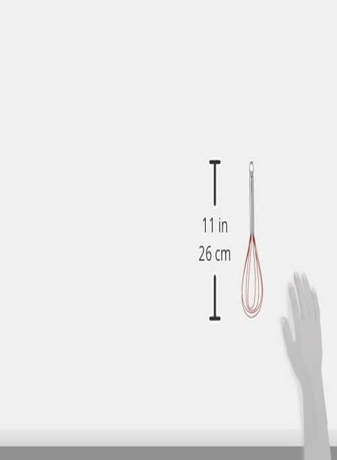 Cuisipro 10-Inch Silicone Flat Whisk, Red - Image 3