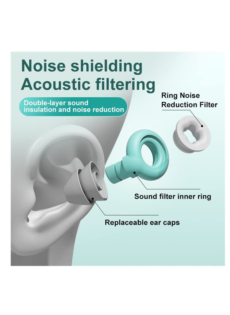 SYOSI - SYOSI, Ear Plugs for Noise Reduction, Super Soft, Reusable Hearing Protection in Flexible Silicone for Sleep, Noise Sensitivity and Flights, 35dB Noise Cancelling - Image 1