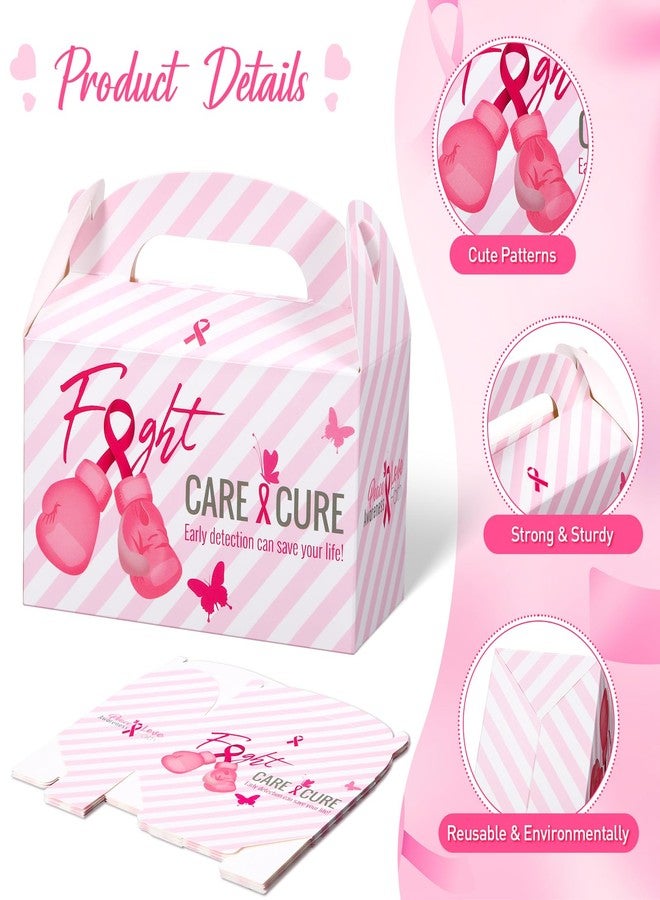 Faccito 24 Pieces Breast Cancer Awareness Gift Boxes Ribbon Party Favors Pink Treat Candy Boxes for Women Breast Cancer Awareness Charity Supplies, 4.8 x 2.4 x 5.2 Inch - Image 3