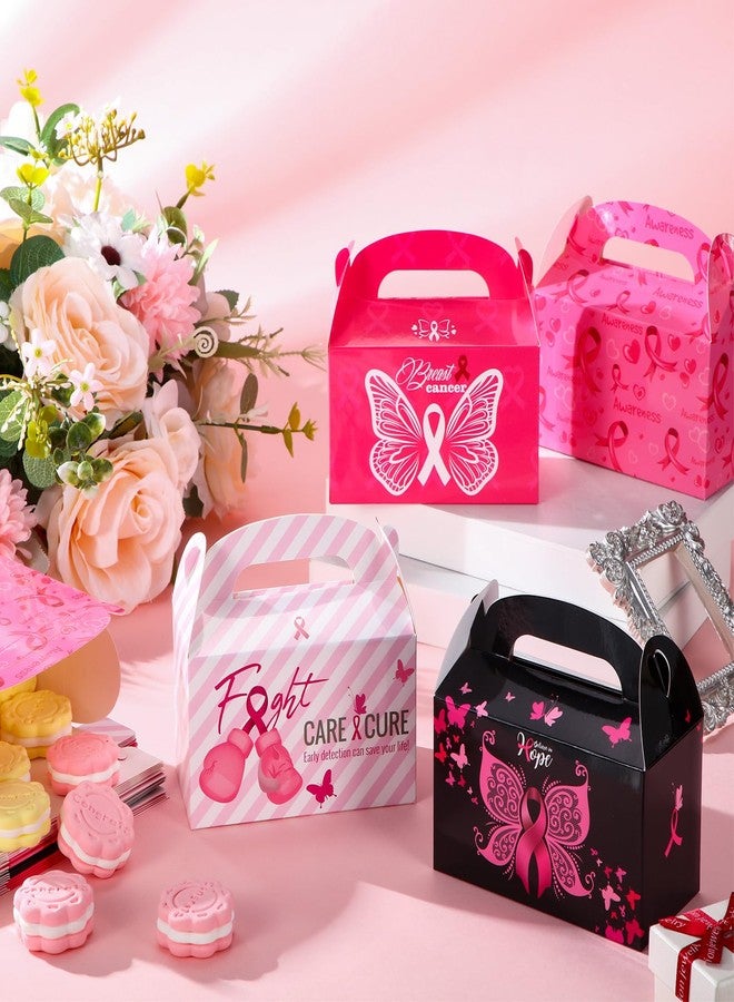 Faccito 24 Pieces Breast Cancer Awareness Gift Boxes Ribbon Party Favors Pink Treat Candy Boxes for Women Breast Cancer Awareness Charity Supplies, 4.8 x 2.4 x 5.2 Inch - Image 5