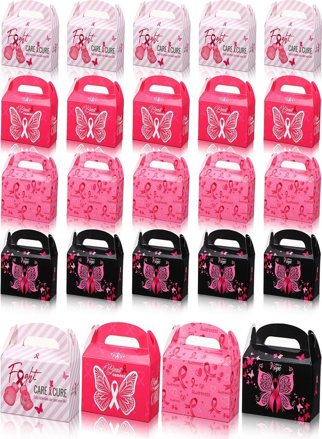 Faccito 24 Pieces Breast Cancer Awareness Gift Boxes Ribbon Party Favors Pink Treat Candy Boxes for Women Breast Cancer Awareness Charity Supplies, 4.8 x 2.4 x 5.2 Inch - Image 1