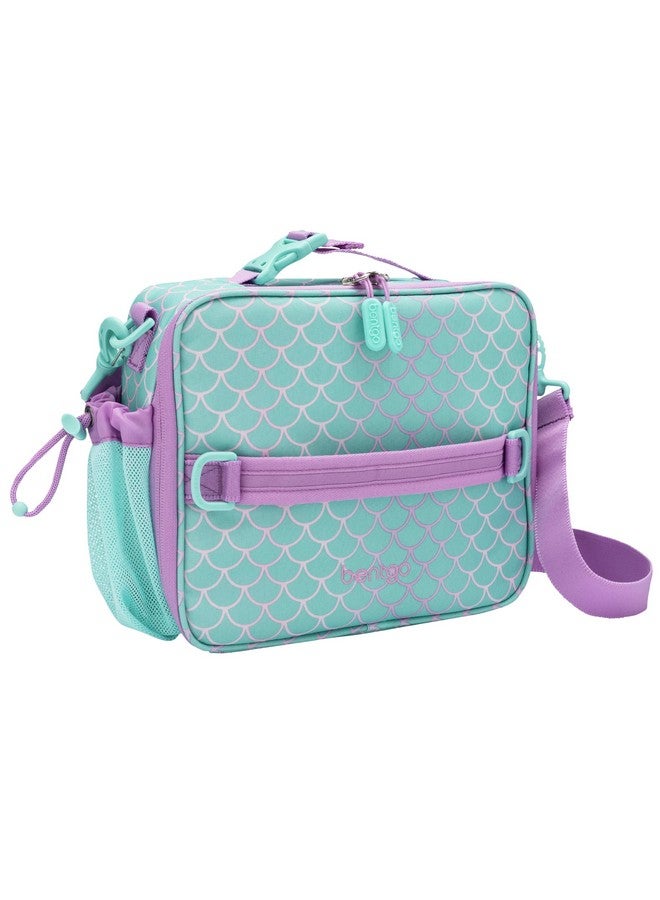 Bentgo Kids Lunch Bag - Durable, Double-Insulated Lunch Bag for Kids 3+; Holds Lunch Box, Water Bottle, & Snacks; Easy-Clean Water-Resistant Fabric & Multiple Zippered Pockets (Mermaid) - Image 1