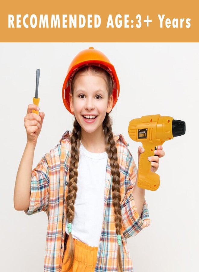 BeFunky Kids Handyman Tools Toy Set, 13 PCS Mechanic Pretend Play Construction Playset Toddler Tool Set with Toy Drill for Kids Ages 3+ (Yellow) - Image 3