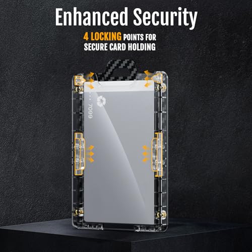 MNGARISTA Badge Holder Carbon Fiber: 0.91oz Lightweight ID Card Holder - Durable Multiple ID Case Holds 1-5 Cards for Office/Commute (1 Pack) - Image 3